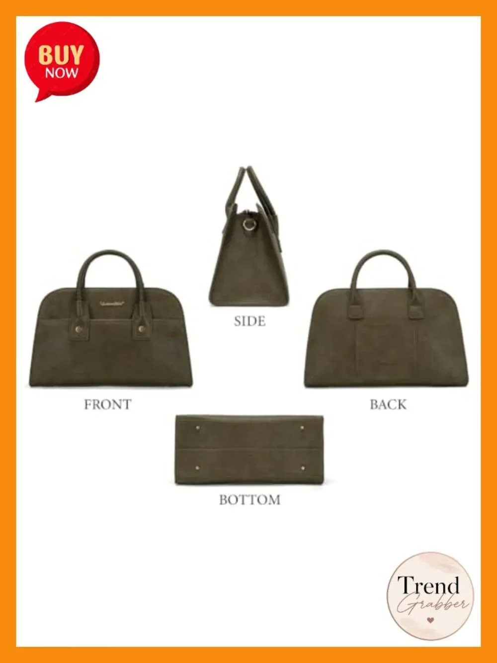 Structured Satchel Bag Top Handle Crossbody Purse Faux Leather